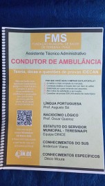 Condutor de Ambulncia (apostila FMS Teresina) Teoria e questes IDECAN 2024