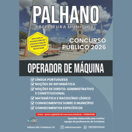 Palhano 2026 Operador de M�quina 
