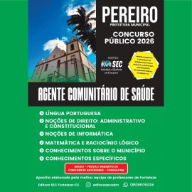 Pereiro -Ce 2026 Agente Comunit�rio de Sa�de editora Sec 