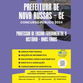 Nova Russas -CE Professor de ensino fundamental II Historia  Anos finais