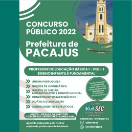 Pacajus 2022 Professor Educao Bsica 1  PEB 1 Ensino Infantil e Fundamental 