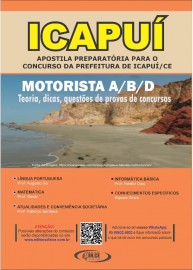 MOTORISTA Categorias AB e D apostila concurso Prefeitura de Icapu -CE - 2021 - Impressa