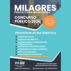 Milagres 2026  Prof Matem�tica 