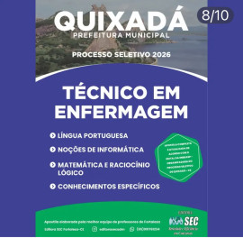 Quixad�-ce 2026  T�cnico de enfermagem editora sec