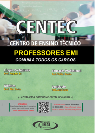 pdf Apostila CENTEC processo seletivo para professores do EMI - 2023 - Digital / PDF