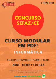 Curso Modular em PDF do SEFAZ CE - Informtica 2021
