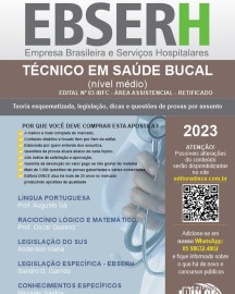 pdf Tcnico em Sade Bucal apostila Ebserh 2023 - Digital/PDF