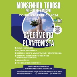 Monsenhor Tabosa -CE  Enfermeiro Plantonista 