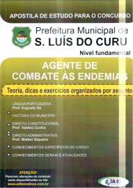 Apostila AGENTE DE COMBATE S ENDEMIAS (PREFEITURA DE SO LUIZ DO CURU) 2016