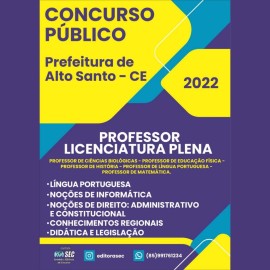 Alto Santo 2022 Professor Licenciatura Plena 