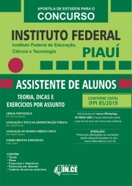 IFPI - ASSISTENTE DE ALUNO Teoria e questes/2022