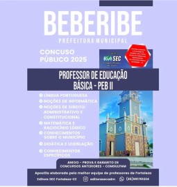 Beberibe 2025 : Professor de Educa��o b�sica Peb ll editora Sec 