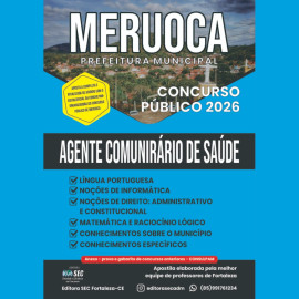 Meruoca -ce 2026  Agente Comunit�rio de Sa�de  editora Sec 