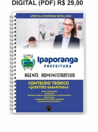 Pdf Ipaporanga. 2025  Agente Administrativo digital 
