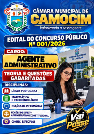 C�mara Municipal de Camocim-ce  2026  Agente Administrativo 