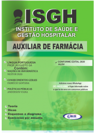 PDF ...Apostila AUXILIAR DE FARMCIA (ISGH Hospital Leonardo da Vinci) - DigitalPDF 2020