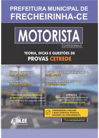 PDF Apostila Motorista Categoria D - Prefeitura de Frecheirinha-Ce -2020
