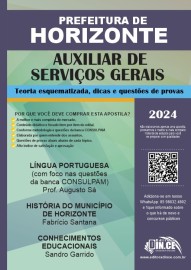 pdf uxiliar de servios gerais- apostila Prefeitura de Horizonte -Teoria e questes CONSULPAM 2023 Digital