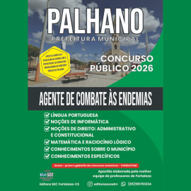 Palhano -Ce 2026 Agente de combate �s endemias  �ditora Sec 