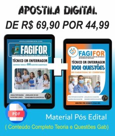 pdf apostila Tcnico de Enfermagem FAGIFOR + Caderno de Questes  digital  