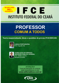 Comum a todos os cargos PROFESSOR apostilas IFCE - Teoria esquematizada e questes IDECAN - impressa 2021