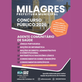 Milagres -Ce. 2026 Agente Comunit�rio de Sa�de 