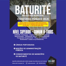 Baturit�Ce 2026  N�vel superior Comum a todas as �reas 