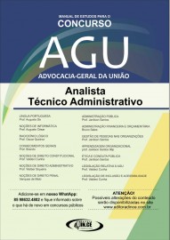 AGU ANALISTA TCNICO-ADMINISTRATIVO apostila impressa 