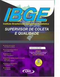 ..IBGE SUPERVISOR DE COLETA E QUALIDADE apostila completa teoria esquematizada, dicas e questes cebraspe - 2021