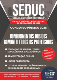 Seduc-Ce 2026 Conhecimento B�sicos 