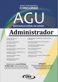 AGU ADMINISTRADOR - apostila impressa/2018 