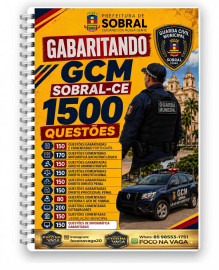 PDF 1500 quest�es comentadas e gabaritadas para Guarda Municipal de Sobral edi��o 2026 digital 