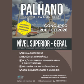 Palhano 2026 - n�vel superior geral 