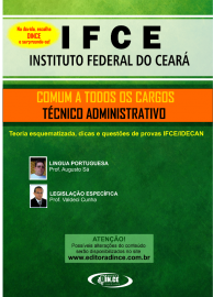 Comum a todos os cargos tcnico administrativo apostila IFCE - Teoria esquematizada e questes IDECAN - impressa 2021