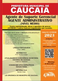 pdf .Agente administrativo(Agente de Suporte Gerencial) apostila prefeitura de Caucaia (PMC) Teoria e questes 2023 Digital