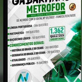 Gabaritando METROFOR  1 Edio 2022  1.362 Questes Gabaritadas