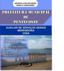 pdf Apostila AUXILIAR DE SERVIOS GERAIS - MERENDEIRA - VIGIA (Prefeitura de Pentecoste-CE) 2021 - DigitalPDF