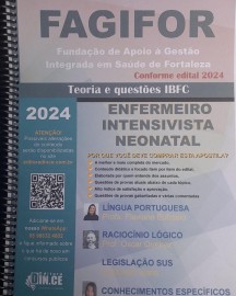  Enfermeiro Intensivista Neonatal - apostila FAGIFOR - Teoria e questes IBFC 2024