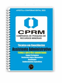Pdf CPRM. 2025 T�cnico em Geoci�nciias Assistente Administrativo digita 