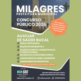 Milagres -ce 2026  Auxiliar de Sa�de Bucal 