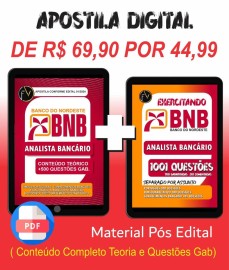pdf apostila Analista Bancrio Bnb   + Caderno de Questes digital