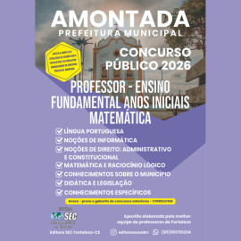 Amontada -Ce 2026. Prof Matem�tica editora Sec 