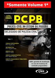 .Delegado da Polcia Civil - Polcia civil Paraiba PCPB - *Apenas volume 1 - Impressa