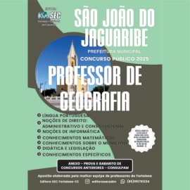 S�o Jo�o do Jaguaribe  2025  Prof de Geografia 