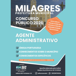 Milagre -Ce 2026  Agente Administrativo 