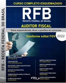 AUDITOR FISCAL Apostila RFB Receita Federal 3 vols. Teoria esquematizada, dicas e questes FGV -IMPRESSA 2022