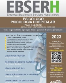 .Psiclogo - Psicologia hospitalar concurso Ebserh 2023 - Impressa  apos edital 