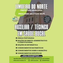 Limoeiro -Ce 2025 Auxiliar - T�cnico de Sa�de Bucal 