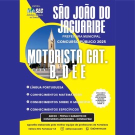 S�o Jo�o do Jaguaribe -Ce 2025 Motorista cat.B-D-E