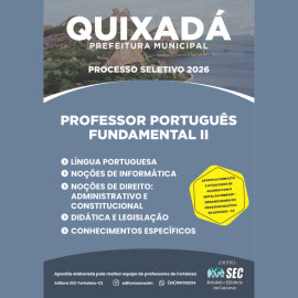 Quixada-ce 2026 Prof de L�ngua Portuguesa 